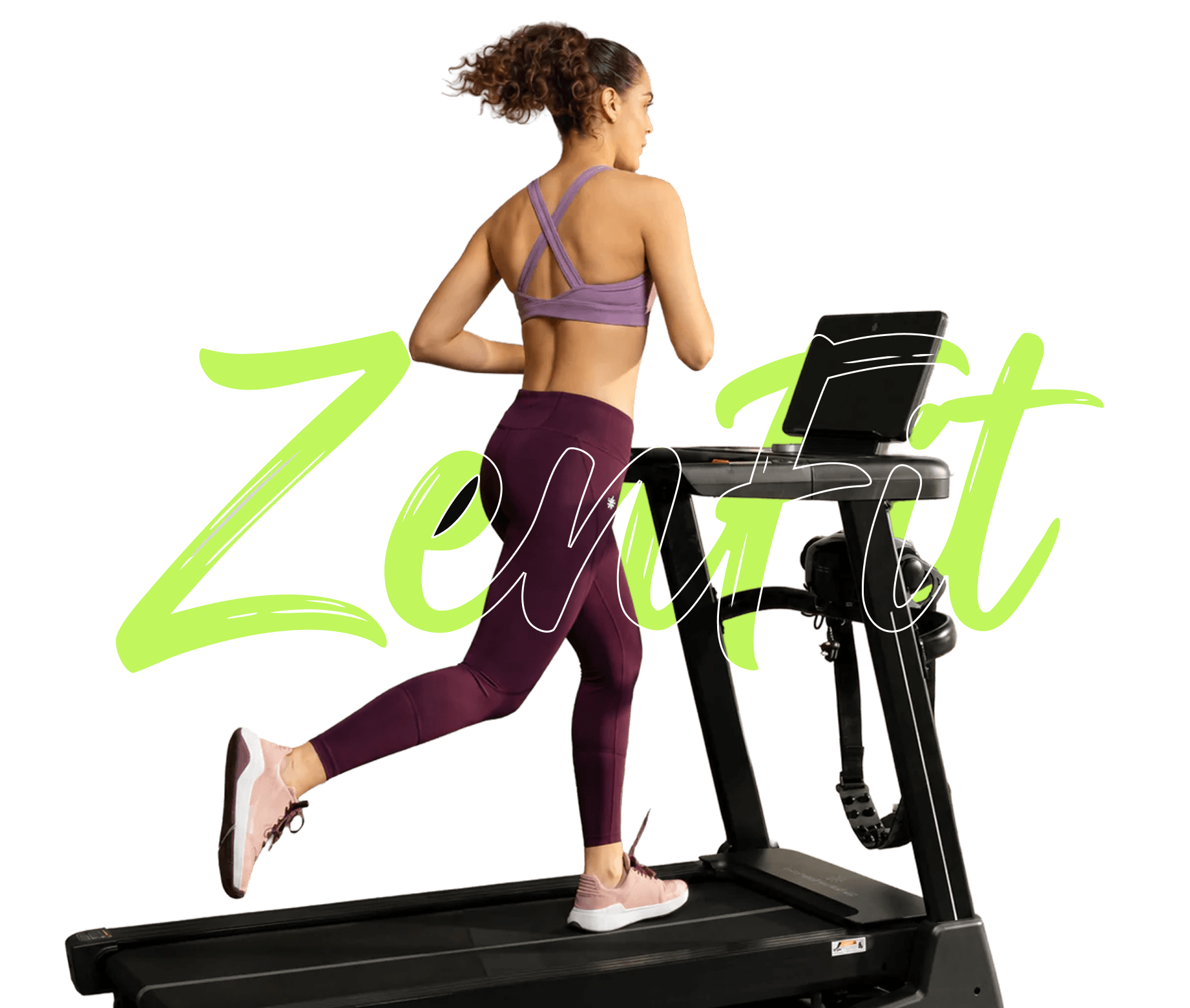 Athlete running on a ZenFit treadmill